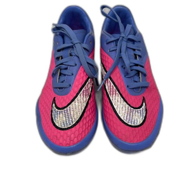 Nike JR Hypervenom Phelon Youth Soccer Cleats Size 7 Womens Blue Pink 599062 641 - Picture 6 of 10